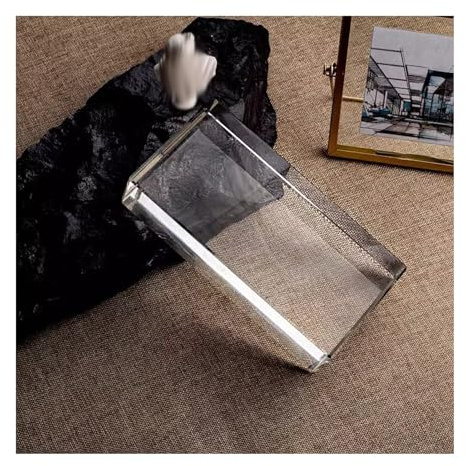Hot Melt Clear Crystal Brick High Transparency Glass Block for Home Bathroom Bedroom Decoration, Easy to Assemble(10PCS)