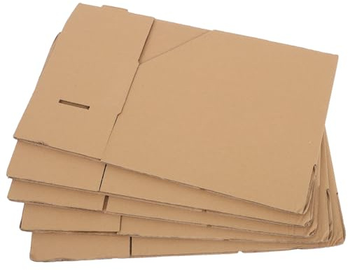 Hemobllo 5 pezzi Scatole Ondulato con Apertura Superiore per Imballaggio e Organizzazione Contenitori Resistenti per Smistamento e Stoccaggio in Magazzino Facili da Montare e Smontare