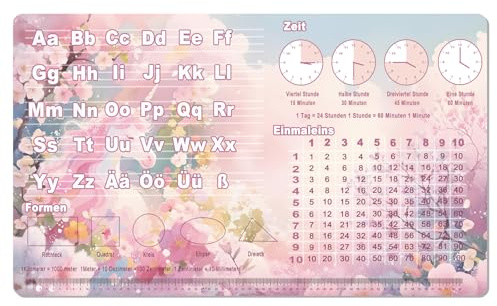 Kiswleon Schreibtischunterlage,70 * 40cm Schreibunterlage PU-Leder,Schreibtisch Unterlage Abwischbar Mädchen,Schreibtischunterlage Rosa Einhorn Wasserfest für Büro Home