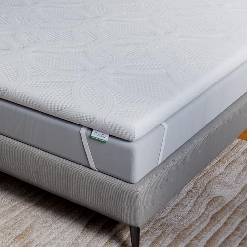 Novilla Matratzen Topper 80x200cm 5cm Höhe, Gel Topper 80x200 Memory Foam Topper H2/H3, Waschbarer Matratzentopper Für Matratze, Boxspringbett & Gästebett, mit Öko-Tex-Zertifizierung