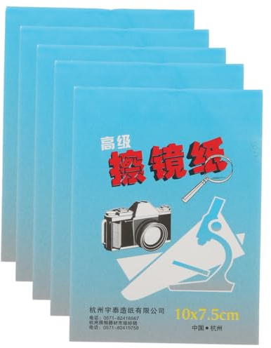 Mipcase Papel de Limpieza para Lentes Cámara y Microscopio, 50 Hojas por Folleto, Tejido Especial para Eliminar Grasa y Huellas, Adecuado para Limpieza Profesional y Uso en Equipos