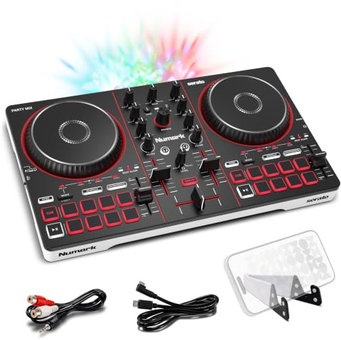 Numark Party Mix III Controlador DJ Bluetooth con Luces Integradas