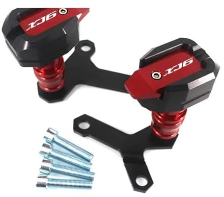 Crash Protector Sturzpads Motorrad-Rahmengleiter, Sturzpads Für YAMAHA XJ6 DIVERSION XJ 6, Sturzschutz, Verkleidungsschutz Sliders Stand Sturzschutz(Rot)