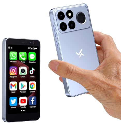 Mobile Phones, 5 Inch Cheap Phone, 4G Dual SIM Slot, 12GB+32GB/512TF, Blue | Mini Smartphone, 3000mAh, Type-C & 3.5mm Jack & Big Speaker, GPS, Face ID, Light Smartphones, Gifts for Kids/Seniors/Backup