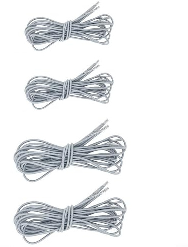 Feeshoppher Elastic Cord for Outdoor Recliners 4pcs Stretchy Bungee Rope with Hooks to Fix Patio Furniture Grey Long and Short Sizes