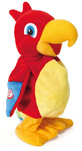 DE CAR Ripetix Pappagallo Perry, Dimensione: H 20 cm, Pile: 3AAA incluse, Giallo/Rosso