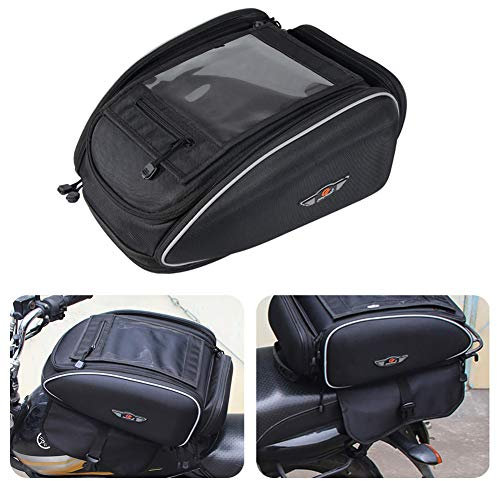 KATUR Motocicleta Equitación Carreras Viaje Equipaje Bolsa Moto Magnético Aceite Combustible Tanque Bolsas Multifunción Mochila Bolsa de Herramientas 30L con Cubierta de Lluvia (Impermeable)