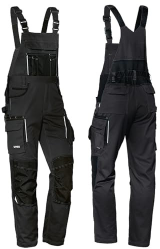 Uvex Tune-up Männer-Cargohose - Latz-Bundhose für die Arbeit - Schwarz - 54
