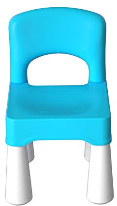 burgkidz Kunststoff Kinderstuhl bis 100 kg Belastbar, Kinder Stuhl Blau von 9,3 Sitzhöhe den für Drinnen und Draußen, Langlebig und Leicht