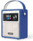 Inscabin P200 Tragbarer DAB/DAB+/FM-Digitalradio/mit Bluetooth, Stereoklang, schönes Design, Doppelwecker, wiederaufladbarer Akku,(Blau)