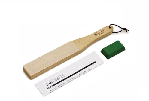 Suehiro Strop - Set de piel de pulido (31 cm, pasta abrasiva, color verde