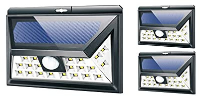SONNENKERZE Solar Light with Motion Detector, Set of 2 Outdoor Solar Wall Light with 3 Light Modes, Outdoor Lighting, Security Lighting, Solar Security Lamp, Waterproof, Extra Wide Angle, IP65