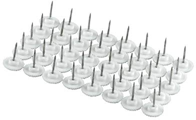 jarolift kit de fixation pour moustiquaire rideau magnétique, pour cadre en bois, 40 punaises, petits clous, Blanc