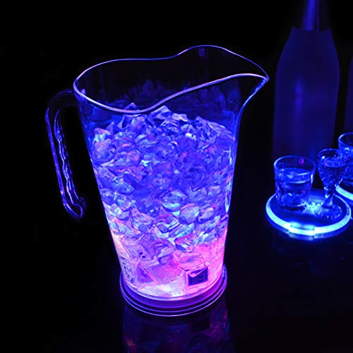 Hosuho Seau à glace en plastique à LED de 1,8 l avec changement de couleur - Pour bar, fête