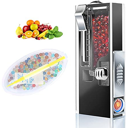 PENNY73 Perle Pusher Briquet Filtre Capsule Boîte Cigarette Explosion Pop-up Fumée Glace Perles pour Différentes Épaisseurs avec 600 Perles,Gray
