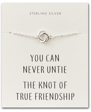 Philip Jones Sterling Silver Friendship Quote Knot Bracelet