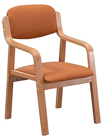 家具 Renovierungshaus Massivholz Essstuhl Mit Leinenkissen Armlehne Bequeme Rückenlehne Und Gepolsterte Gepolsterte Stoff Sitz Küche Grün/orangefarbener Leinenhocker Vintage Vintag(Color:02)