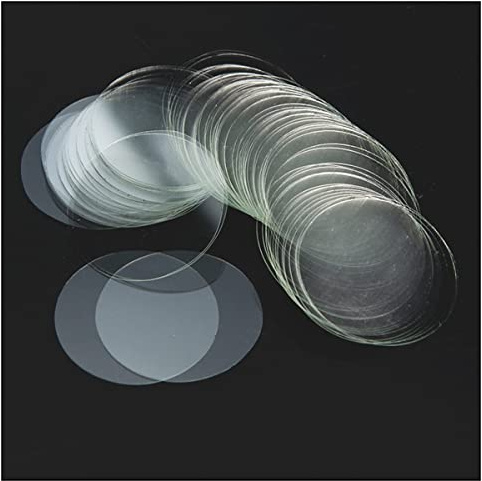 Mikroskop-Zubehör-Kit Dicke 0,13-0,17mm 1 Box 100 stücke 100mm 60 70 80 90mm große runde mikroskop Glas rutschen Mikroskopische Objektträger (Color : 100mm)