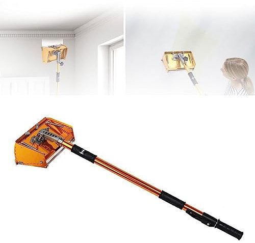 Raschietto for stucco for scatola di finitura piatta for cartongesso da 10 pollici, macchina for rendering di scatole piatte for intonacatura di muri a secco con manico telescopico da 98-180 cm