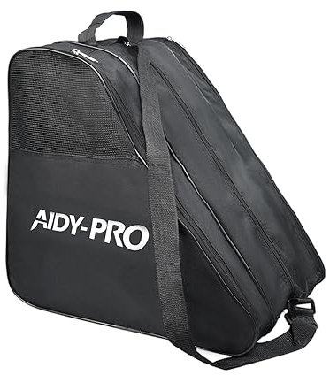AIDY-PRO Rollschuhtasche Rollschuhtasche mit verstellbarem Schultergurt, Schlittschuhtasche Rollschuhtaschen für Quad Skates Eiskunstlauf Inline Skate Tasche Schwarz