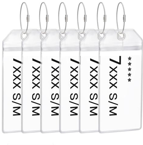 Yizhet 6 Stück Kofferanhänger für Kreuzfahrten, Gepäckanhänger für Aida, Transparente Kofferanhänger mit Verschraubbarem Metallband, Wasserfest, 19cm x 9cm