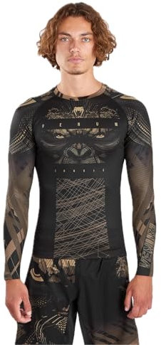 Venum, Gorilla Jungle Rashguard Langärmeligers, Herren, L, Schwarz/Sand