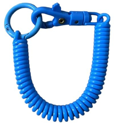 Porte-clés extensible en spirale à ressort rétractable et élastique - Porte-clés anti-perte - Porte-clés antivol