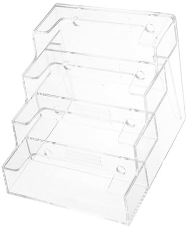 EXCEART Kasten Desktop-Visitenkartenetui visitenkarten halterung visitenkarten aufbewahrung Visitenkartenbox Brieftaschen-Präsentationsständer Anzeige Showregal transparenter Kartenhalter
