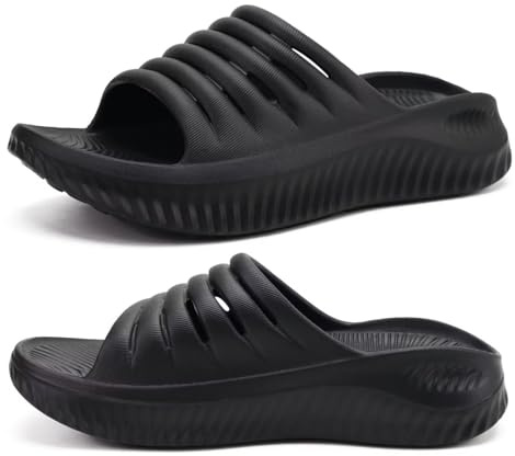 KuaiLu Sandals Women Plantar Fasciitis Recovery Orthopedic Arch Support | Womens With Support Orthotic Open Toe Sport Sliders Thick Cushion Reduces Stress on Feet,Joints & Back Post-Exercise