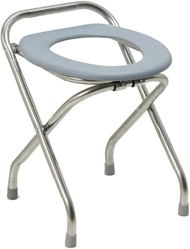 YIHANSS Klappbarer, Leichter Toilettenstuhl, Camping-Klapp-Toilettenstuhl, tragbare Toilette, Nachttisch-Toilettenstuhl, Duschhocker, Badestuhl für Schwangere und Behinderte,
