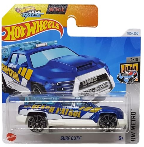 Hot Wheels - Surf Duty - HW Metro 2/10 - HTB14 - Short Card - Beach Patrol - Lifeguard - Netflix Let´s Race - Mattel 2024-1:64