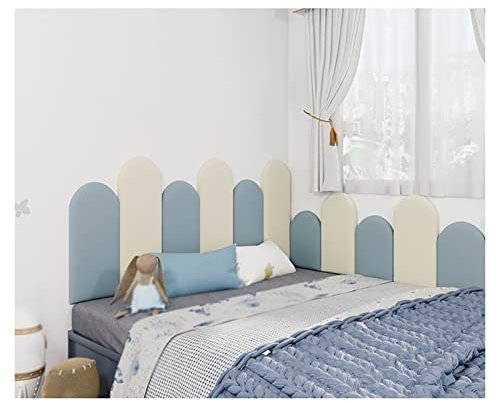 ZFGOJNBH 3D-Anti-Kollisions-Wandpolsterung, abziehen und aufkleben, gepolsterte Wandpaneele, dekorativer Schutz, Queen-Kopfteil für Spielzimmer, Wohnzimmer (Farbe: B, Größe: 120 cm)