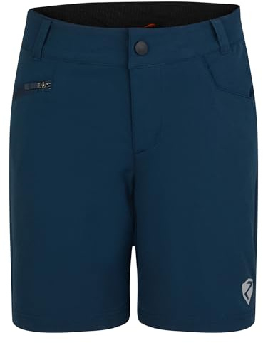 Ziener Barn NADO X -Function cykelshorts med innerbyxor – mountainbike/utomhus/fritid – andningsbar, snabbtorkande, vadderad, halv marinblå, 176