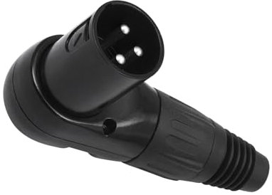 Dawutocap Adattatore ad angolo retto a 3 pin presa/spina ad alta schermatura con regolazione della posizione multipla per cavo microfono