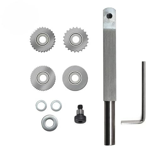 Cherrynight XLJP 1 Set Texture Woodturning Tool Thread Spiral Turning Tools Texturing And Spiralling System Alloy Steel Wheel Cutter Woodturning Accessaries