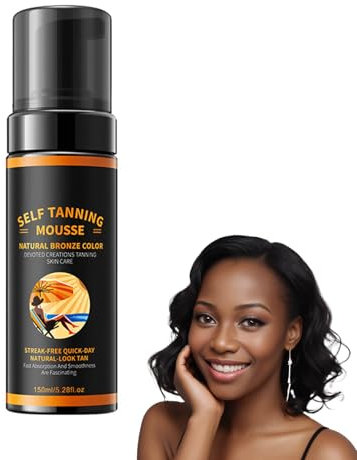 Spray autoabbronzante, 150 ml Self Tanning Fluid Spray abbronzante mousse per abbronzatura istantanea, naturale e duratura abbronzatura per viso e corpo autoabbronzante per il corpo