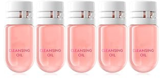 Aceite Limpiador Facial, Mini Conjunto Desechable de 2 ml (5/10 Piezas), Eliminador de Maquillaje Suave y Limpiador de Piel, Suavizante Suavizante, Ideal para Viajar, Gimnasio (#5PCS)
