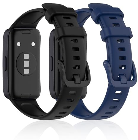 aceyoon Lot de 2 bracelets en silicone pour Huawei Band 8 9, bracelet de rechange réglable compatible avec Huawei Band 9 8