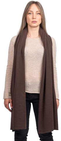Dalle Piane Cashmere Damen Stola 100% Kaschmir | Hochzeitsschal und Abendstola für Zeremonien und Reisen, 60x205 cm, vier Jahreszeiten, Geschenk für Sie, Made in Italy