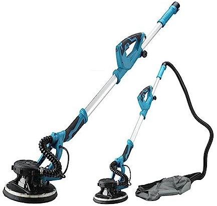 YQVEOT Ponceuse Murale pour cloisons sèches, Ponceuse électrique for cloisons sèches, Ponceuse de Polissage sans poussière, polisseuse de Mastic de Mur de lumière LED Portable