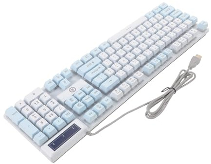 Didiseaon Tastiera Meccanica Cablata Retroilluminazione Rgb Tasti USB per PC e Laptop Tastiera da Gioco Luci Alta Precisione per Gamer e Ufficio