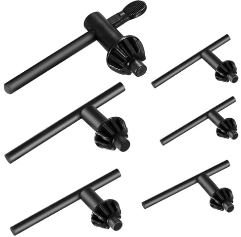 Chuck Keys for Drill,6X Drill Chuck Key Set,1/2-20 UNC Thread,Chromium Vanadium Steel Universal Wrench for Key Type Chucks,Impact Driver,SDS & Rotary Hammer Drills – Replacement Drills Keys