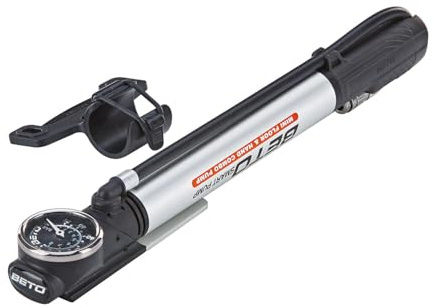 Prophete Fahrradpumpe, Luftpumpe, Alu-Mini-Standpumpe für alle Ventilarten