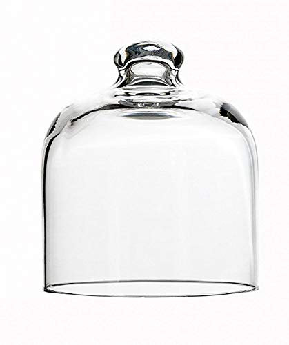 SWEET HOME Mini campana cloche cupola in vetro trasparente per dolci cod.CC00520LU cm 9,5h diam.8,2 by Varotto & Co.
