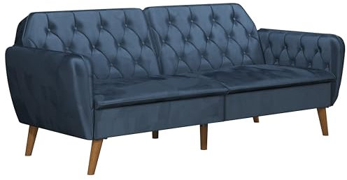 Novogratz Tallulah Schlafsofa mit Memory-Schaum, Samt Blau