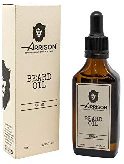 Arrison Beard Olio Barba Argan 50ml, Beard Oil 100% Made in Italy - Mantiene la Barba Setosa e Lucida, dal Profumo Fresco e Gradevole - Disciplina la Barba e la Rende Piacevole da Accarezzare