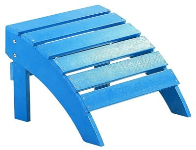 Moderner Fußhocker aus Kunstholz in Blau für Muskoka Gartenstuhl Adirondack