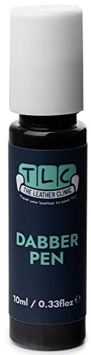 The Leather Clinic Leather & Vinyl Dabber Pen 10ml | Touch Up Scratch and Scuff Repair Pen for Sofas, Car Seats, Shoes, Bags | Restore Small Areas (Black)