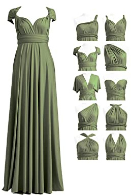 72styles Abito Infinity da Damigella d'Onore, Multiway da Cerimonia, Lungo, Maxi, Taglie Forti, Abito da Sera, Ospite di Matrimonio