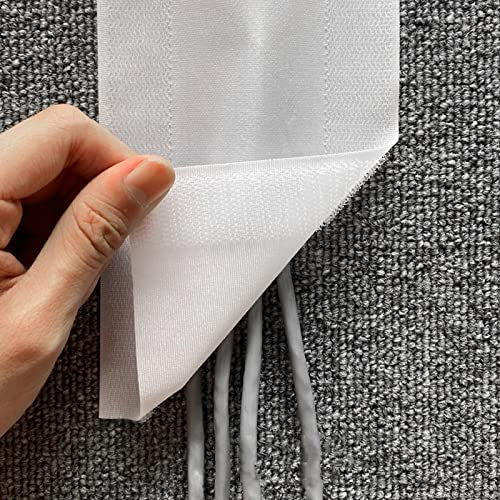 Kabelkanal Kabelschlauch Kabelmanagement Teppich-Kabelstreifen-Concealer für Treppenflure Büro, Stoff lang breit Verlängerungskabelkanal, Haustierschutz für Kinder (Color : White, Size : 1m(3ft))